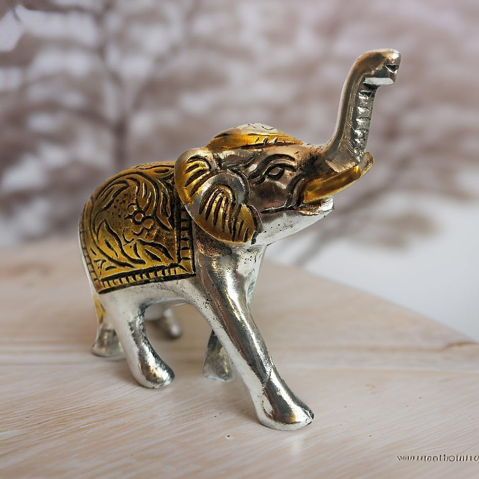 Thumbnail: Salvus APP SOLUTIONS Metal Elephant Showpiece for home decor (1 PC_3X3 inch)