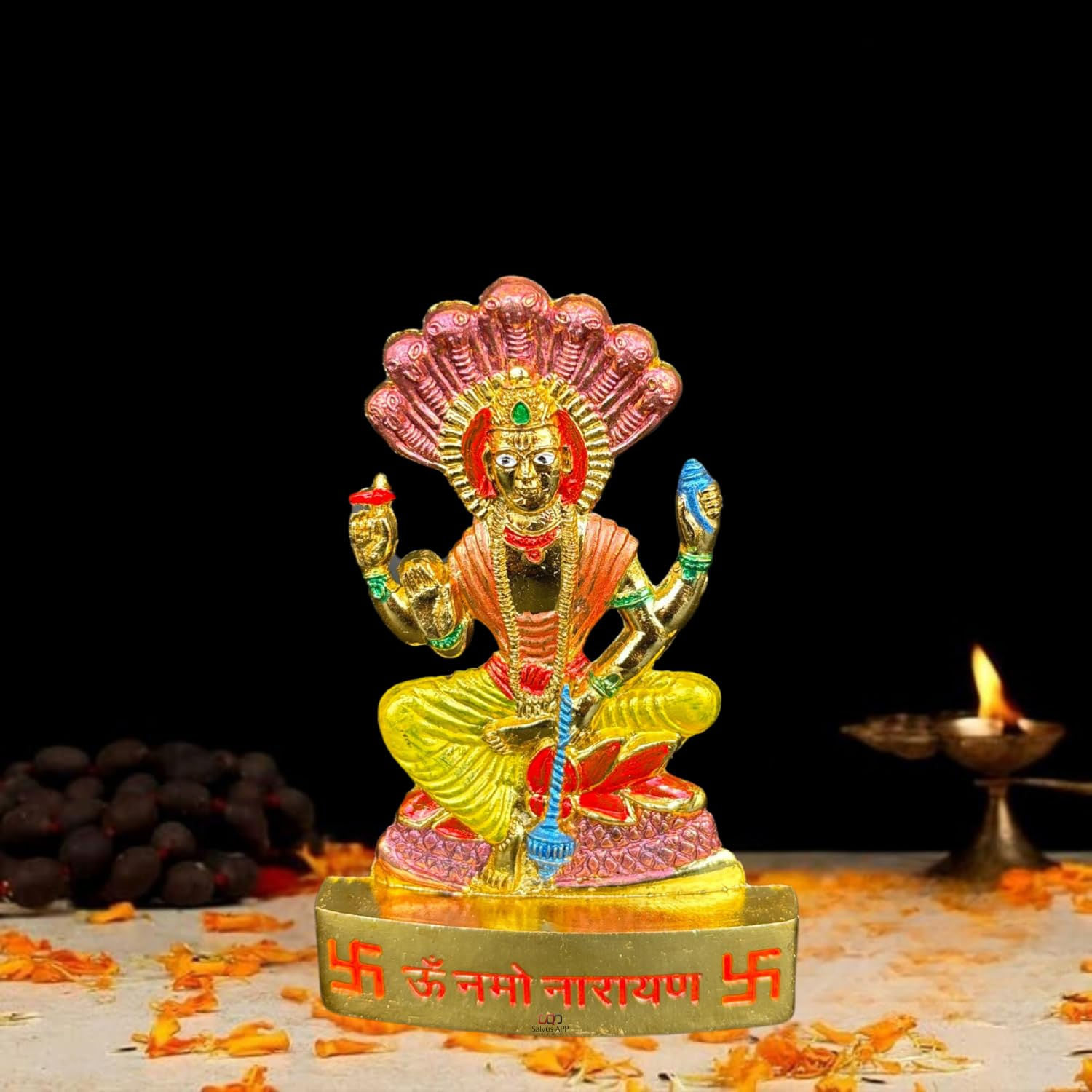 Salvus APP SOLUTIONS Exquisite Vishnu Narayan Statue (3x4.5 Inch)