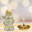 Thumbnail: Salvus APP SOLUTIONS Marble Dust Radha Krishna Idol (White & Golden_4x9 Inch)
