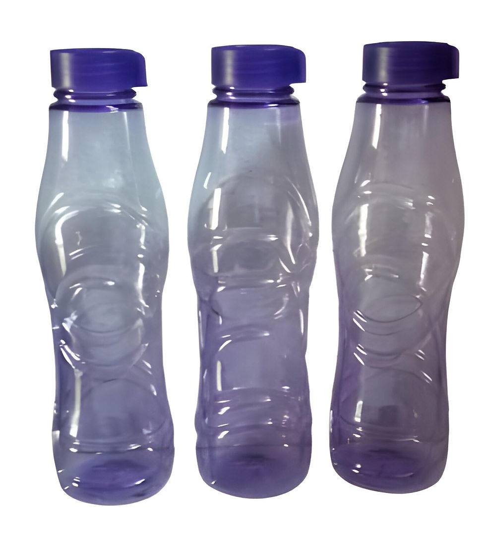 Thumbnail: Salvus APP SOLUTIONS Plastic Purple Color Water Bottle, Set of 3 (3x11 INCH)