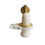 Thumbnail: Salvus APP SOLUTIONS Marble Shivling with Brass Snake - (Gold & White_3x4 Inch)