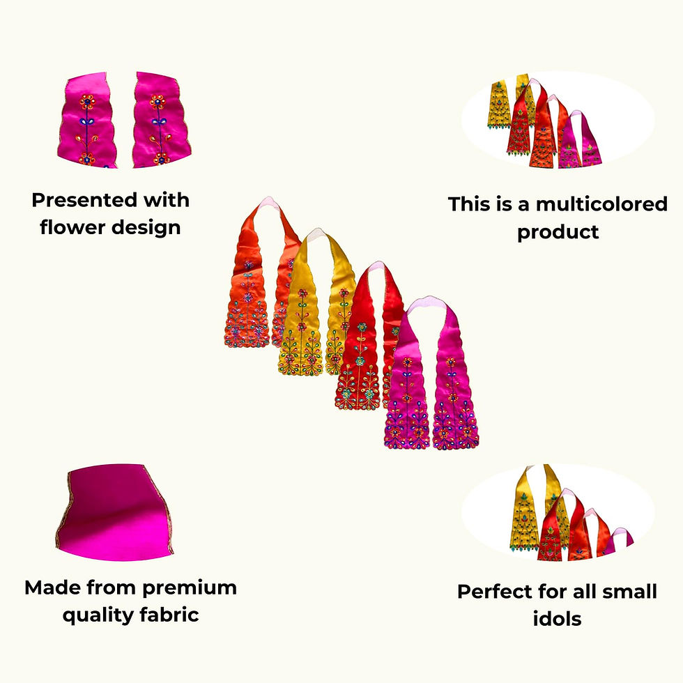 Thumbnail: Ganpati Uparna Dupatta - Traditional Shela/Patka for Festive Rituals_4 Pcs (30")