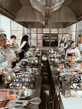 Francesco teaching a cooking class in Cape Town, South Africa