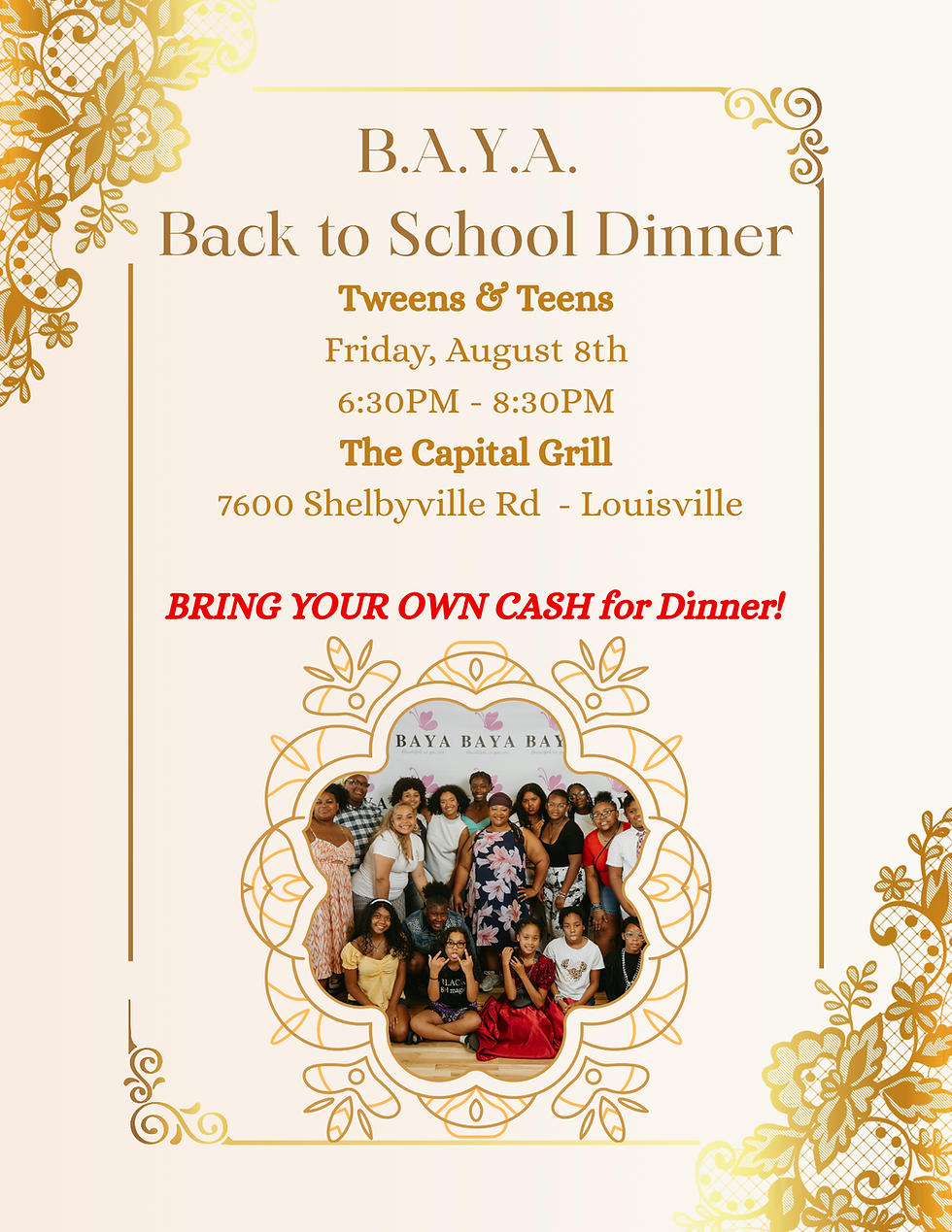 Tween & Teen Back to School Dinner