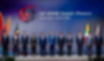 ASEAN leaders standing with blue background in 2025