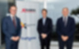[left to right] Jeremy Weir (CEO of Trafigura), Robert Friedland (Founder and CEO Ivanhoe Mines), Francisco Franca (CEO Lobito Atlantic Railway)