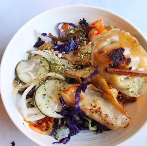 Twenty Minutes til Wonton Kimchi Bowls