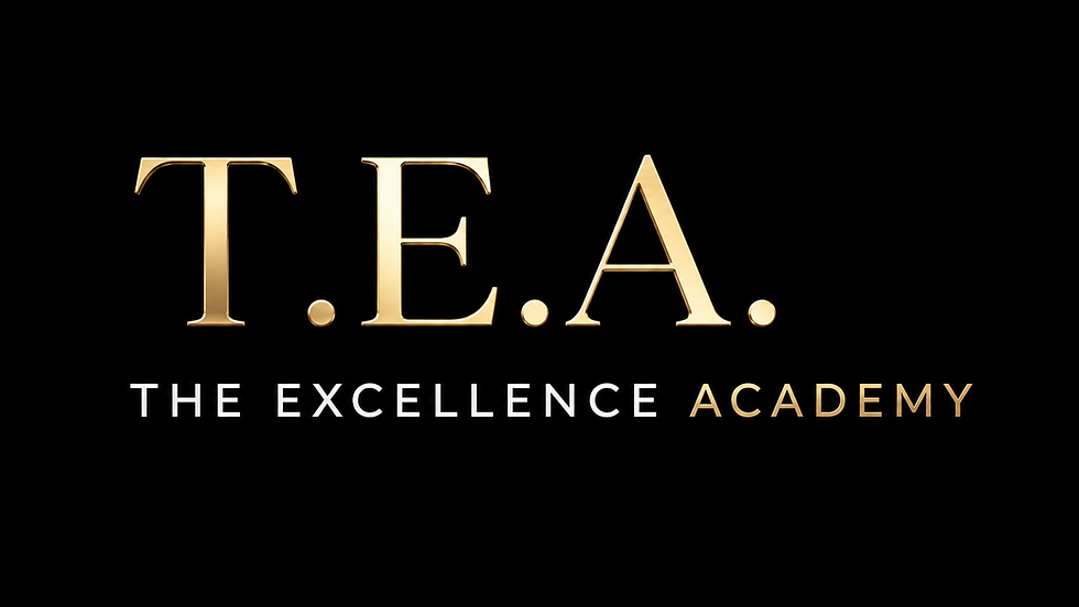 The Excellence Academy (T.E.A.) logo.