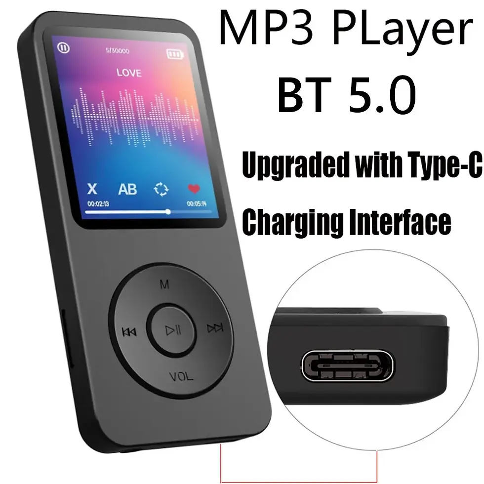 MP3 Player Built-In Speaker Portable Music Player Bluetooth-Compatible