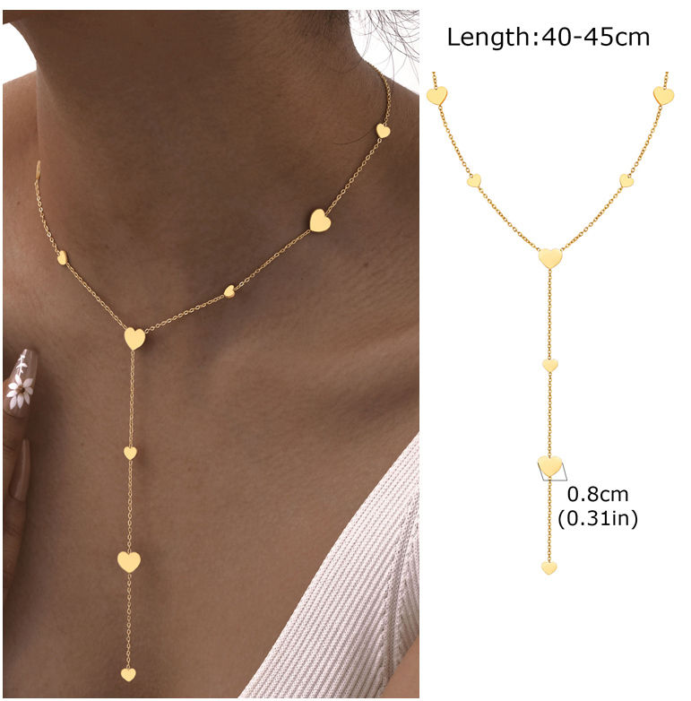 Thumbnail: Elegant Gold Lariat Necklace
