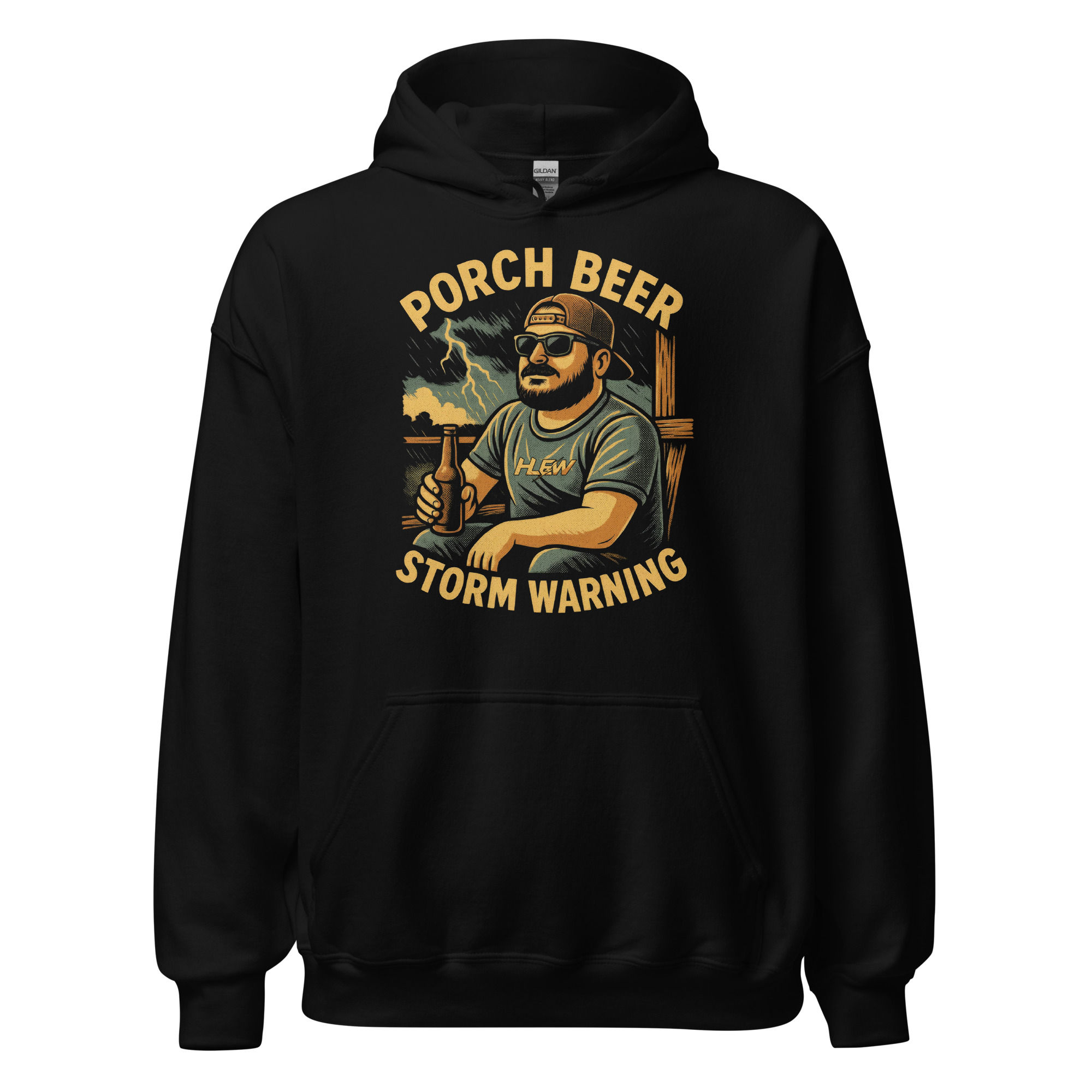 Unisex Porch Beer Storm Warning Hoodie