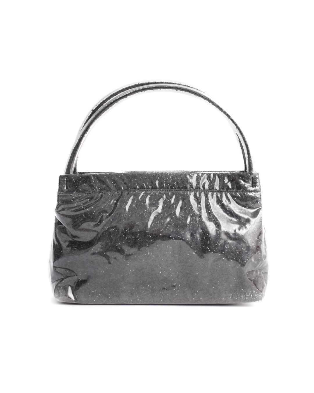 Miu Miu F/W1998 Glitter Wrapped Plastic Bag in Black