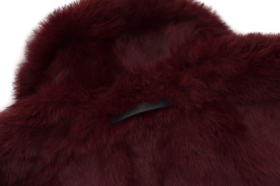 Thumbnail: Jean Paul Gaultier Burgundy Fur Jacket