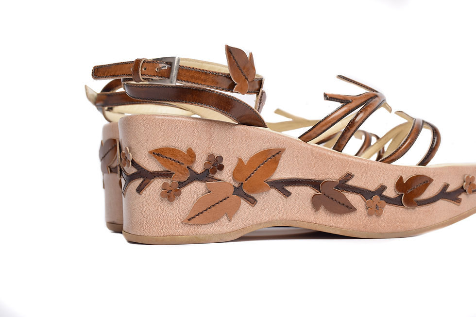 Thumbnail: Prada S/S1997 Vine Leaf Platform Sandals