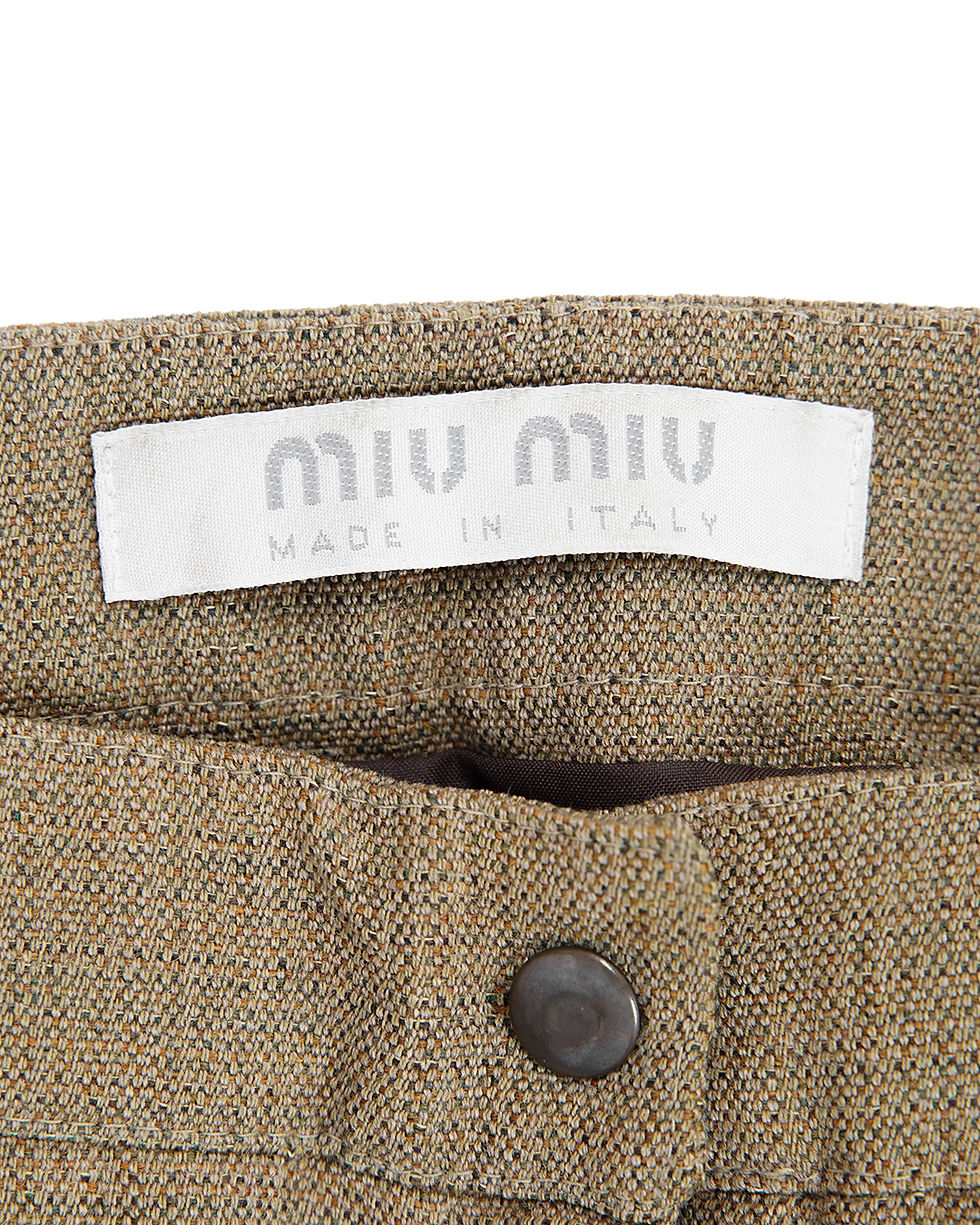 Thumbnail: Miu Miu Iconic F/W1999 Wool Midi Skirt