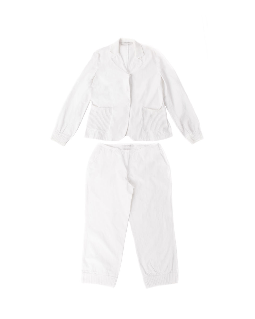 Miu Miu F/W1999 White Light Jacket + Pants Set