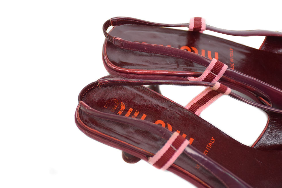 Thumbnail: Miu Miu S/S2000 "Distressed" Leather Rose Bowtie Heels in Pink