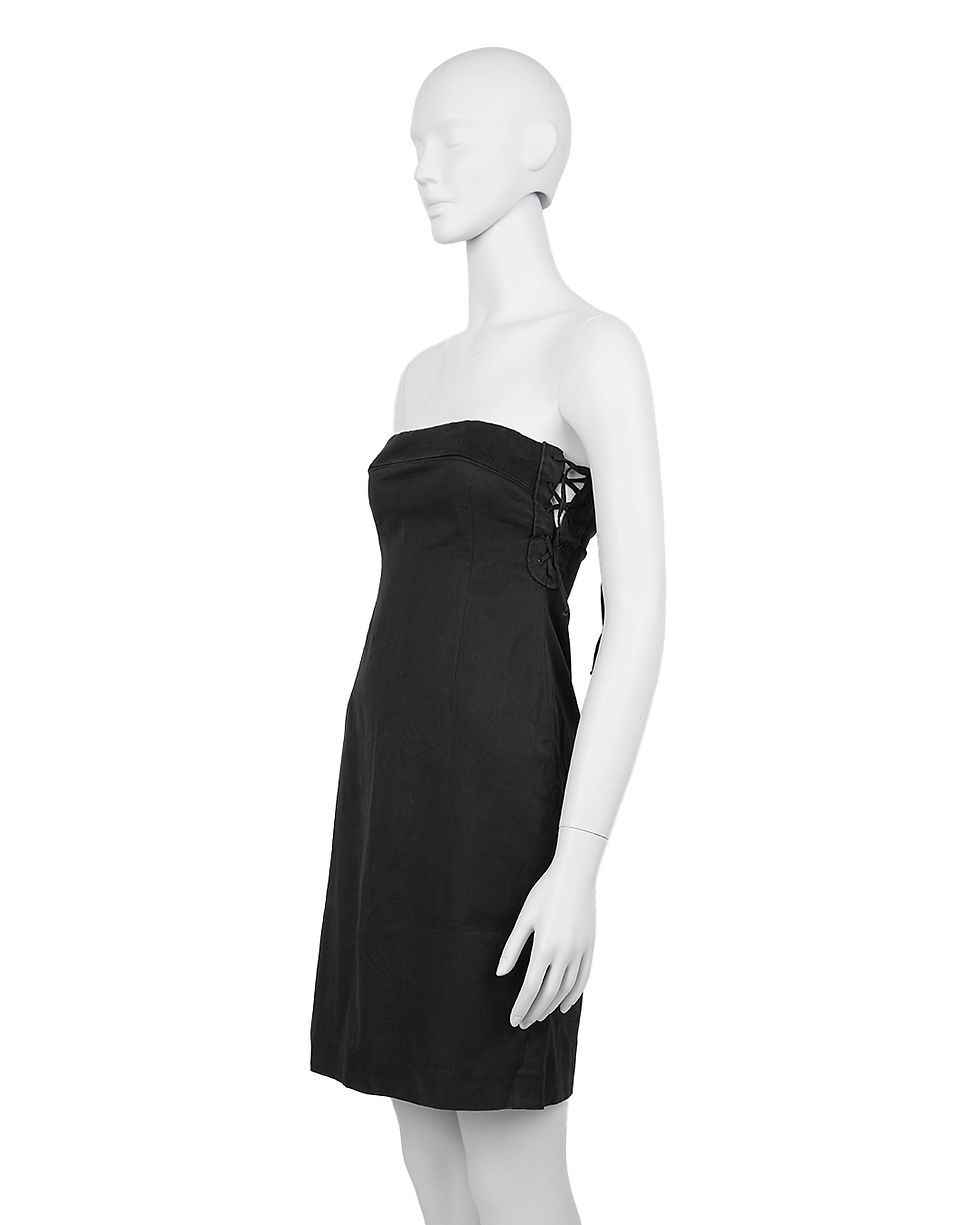 Thumbnail: Miu Miu S/S1998 Mini Cotton Black Dress