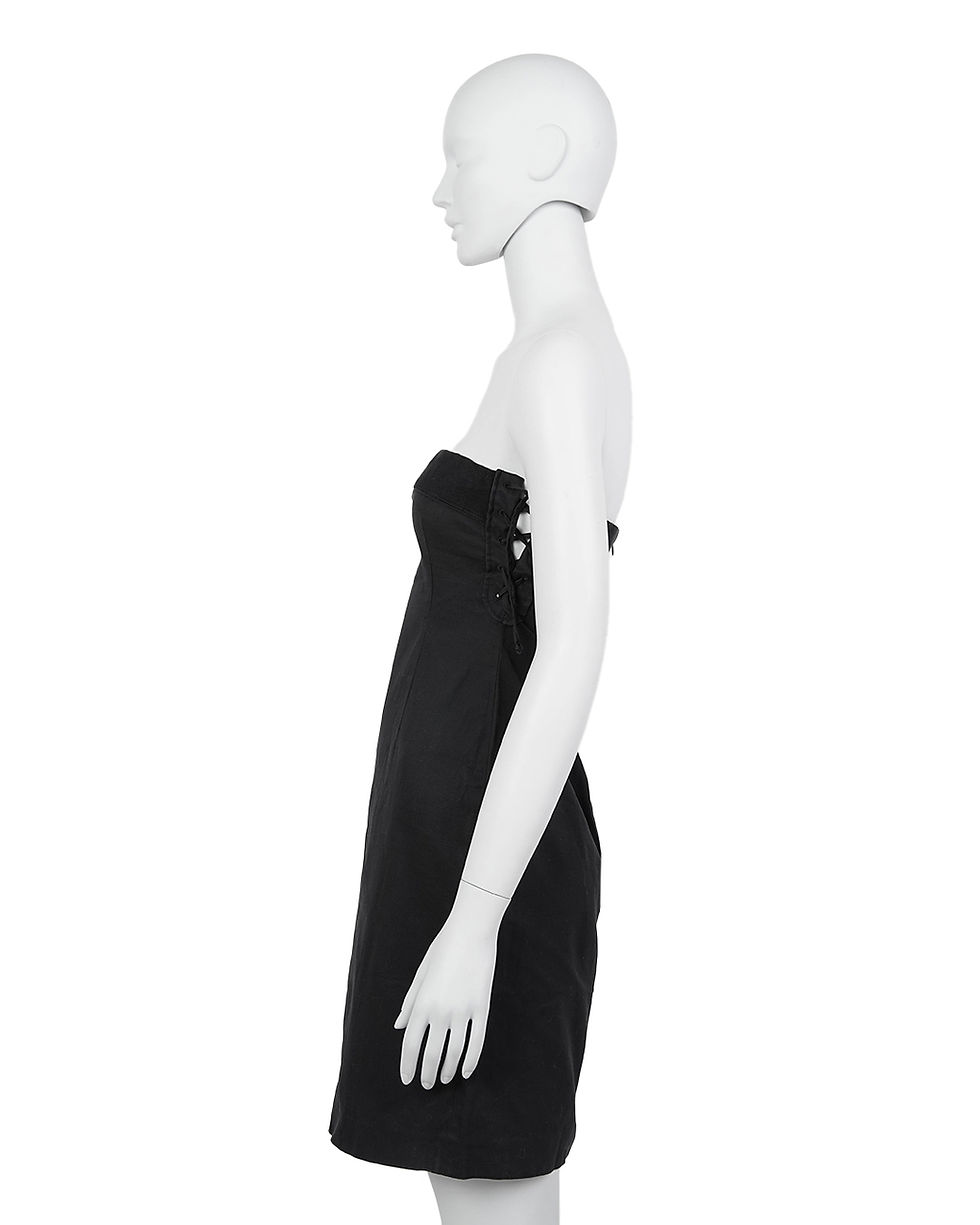 Thumbnail: Miu Miu S/S1998 Mini Cotton Black Dress