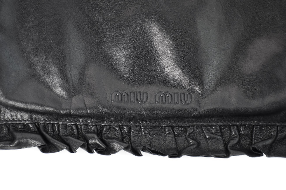 Thumbnail: Miu Miu S/S1999 Ruffle Detail Leather Bag