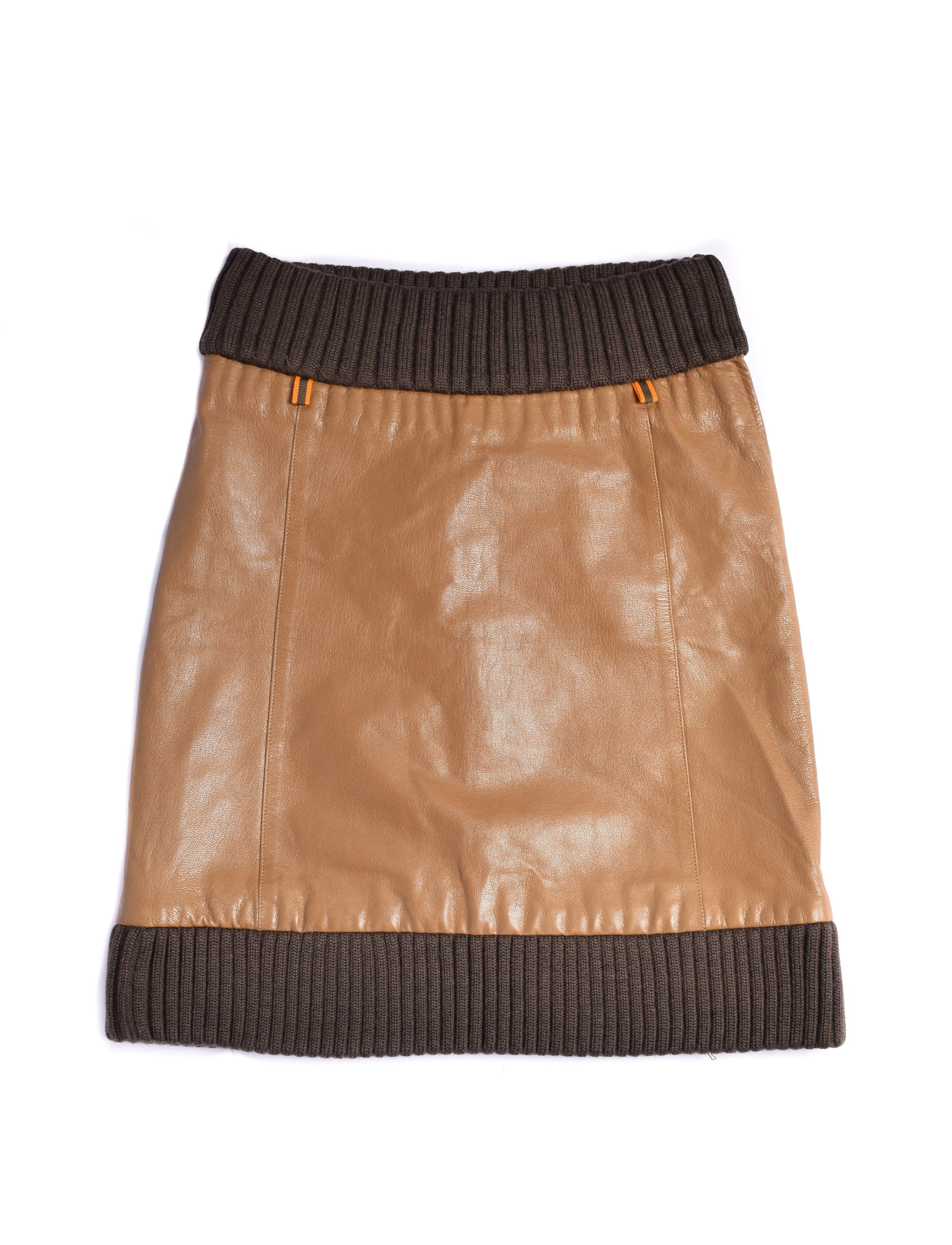 Miu Miu F/W1999 Leather Skirt 