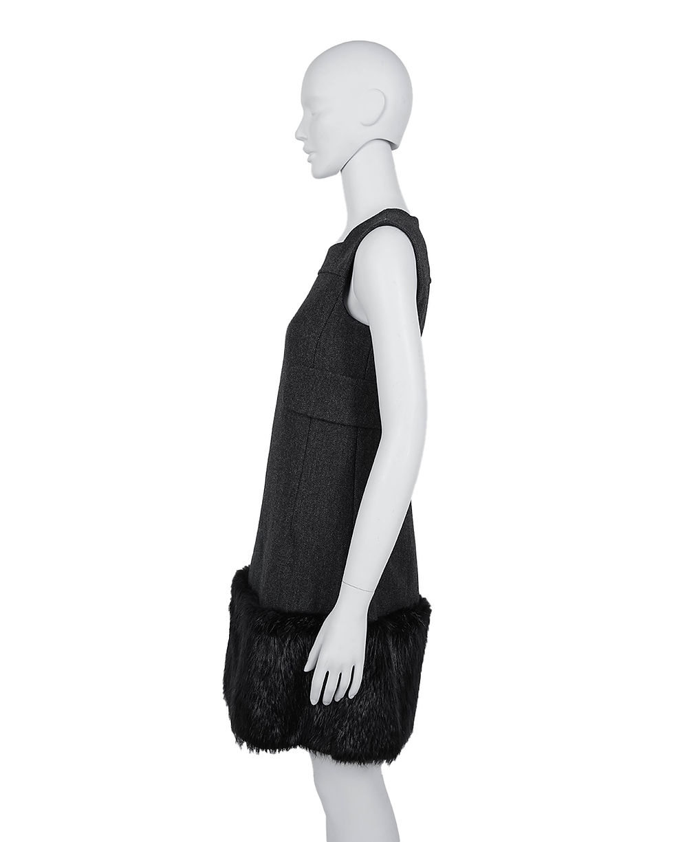 Thumbnail: Prada F/W2001 Wool Fur Dress
