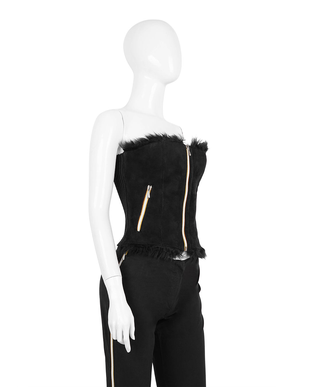 Miu Miu S/S2000 Fur Tube Top + Pants Set