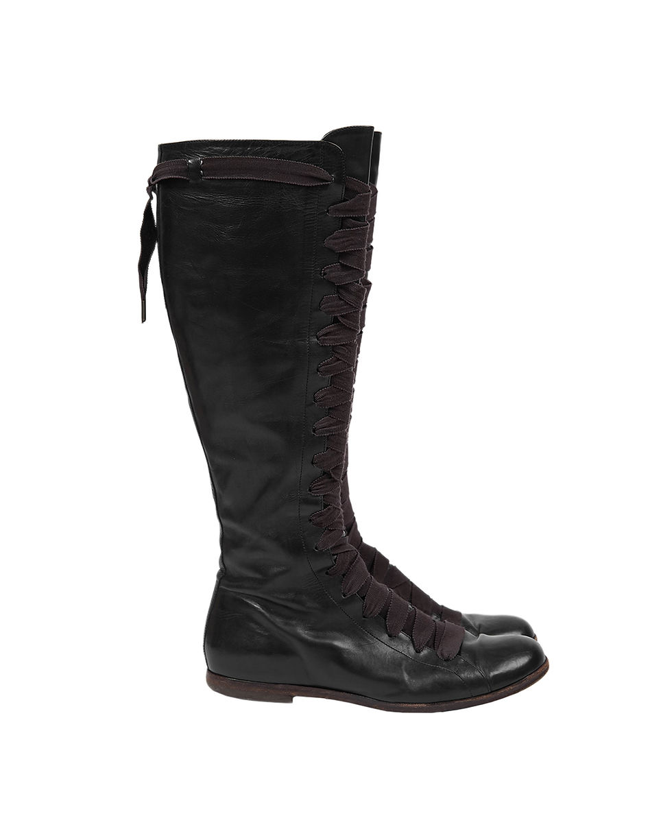 Thumbnail: Dries Van Noten Laced Up Knee Boots
