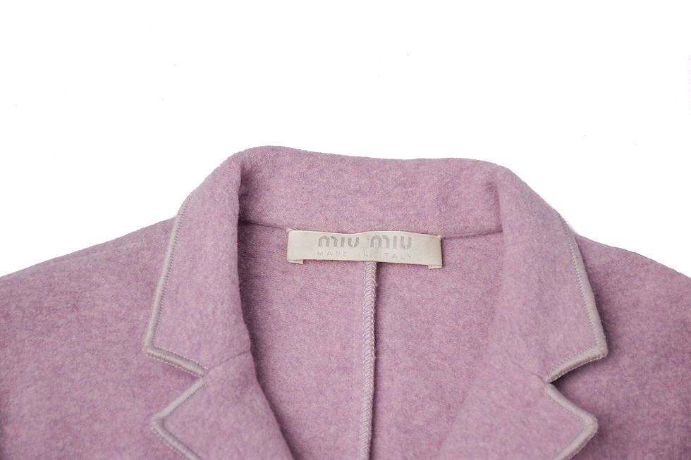 Thumbnail: Miu Miu 1990s Wool Blazer in Faded Pink