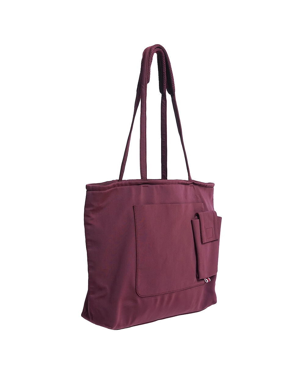 Thumbnail: Miu Miu S/S1999 Burgundy Neoprene Tote Bag