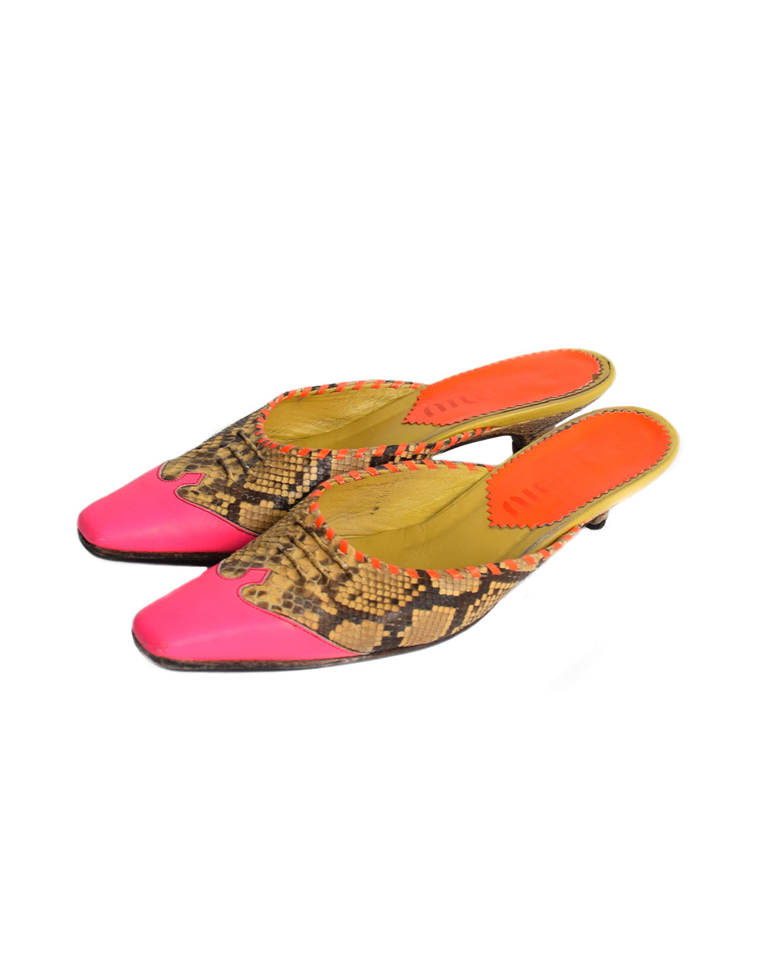 Miu Miu S/S1999 Neon Mules