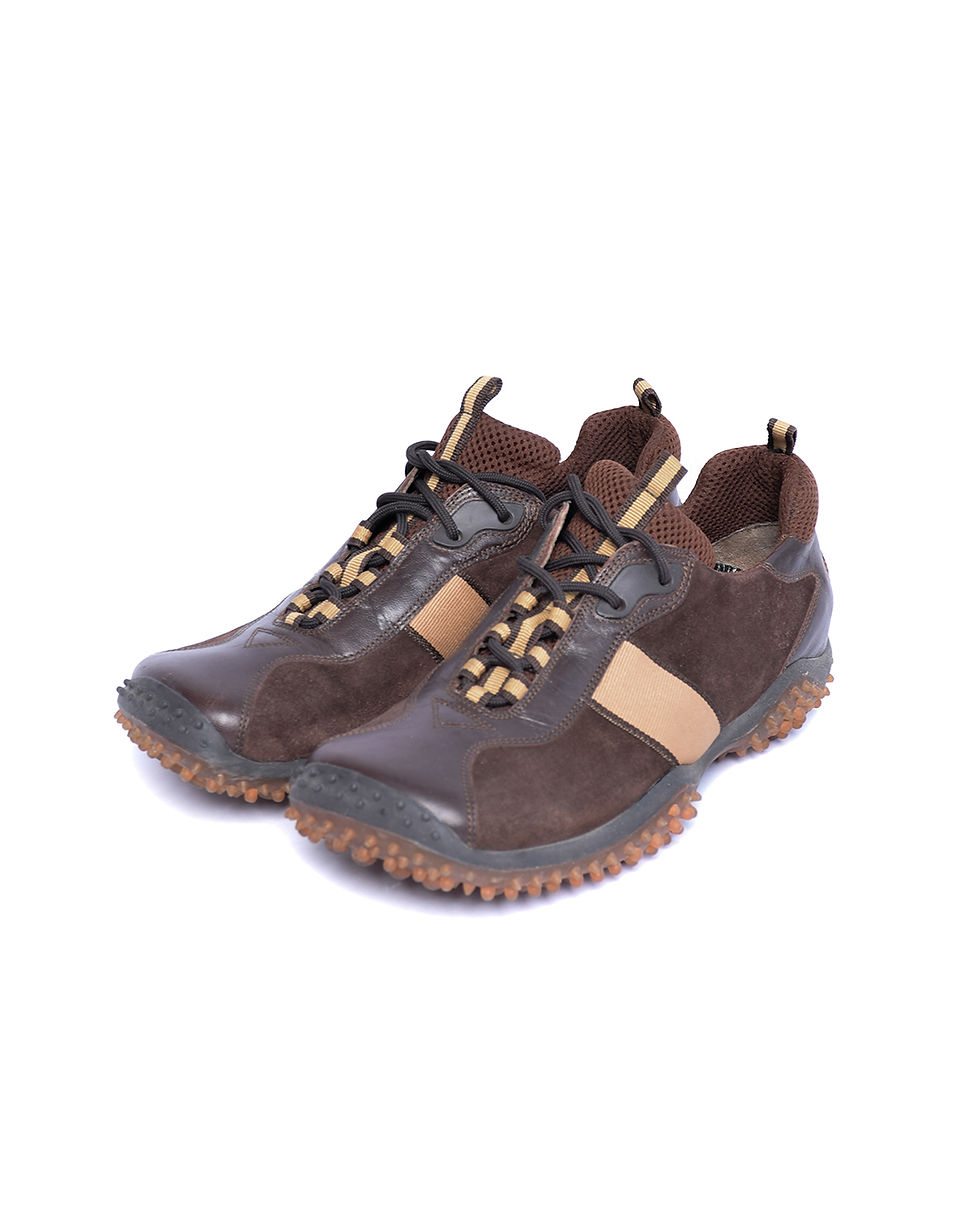 Thumbnail: Miu Miu F/W1999 Bubble Sole Sneakers in Brown