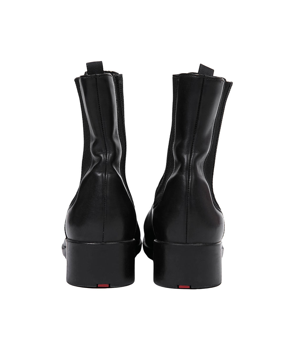 Thumbnail: Prada Black Leather Ankle Boots