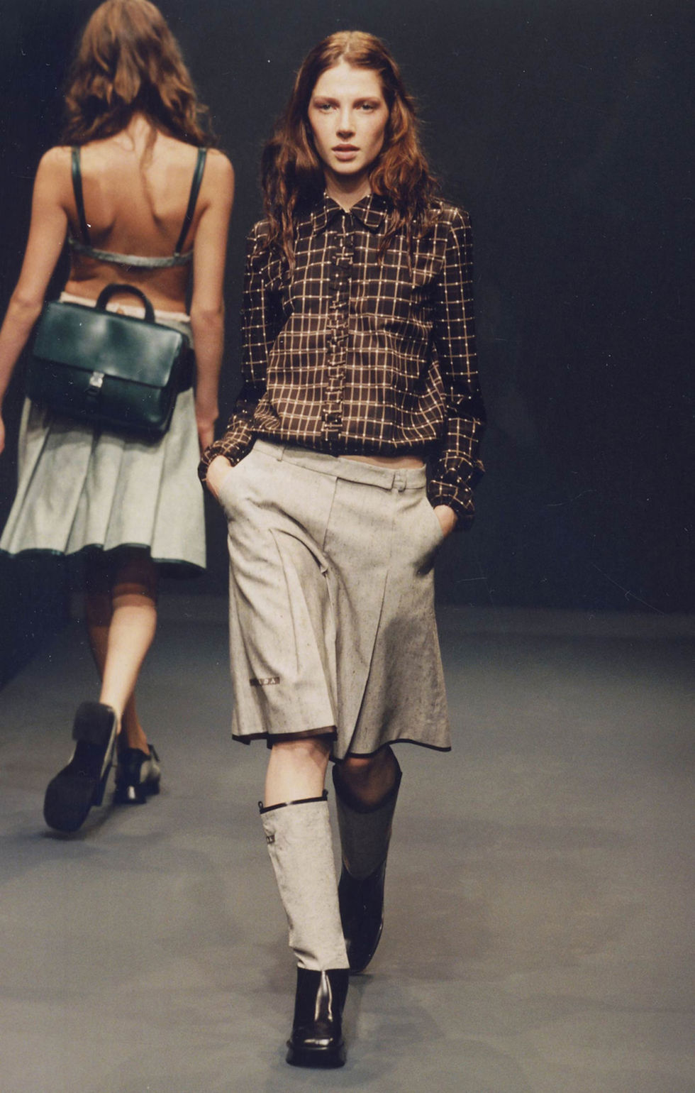 Thumbnail: Prada S/S1999 Checker Silk Dress