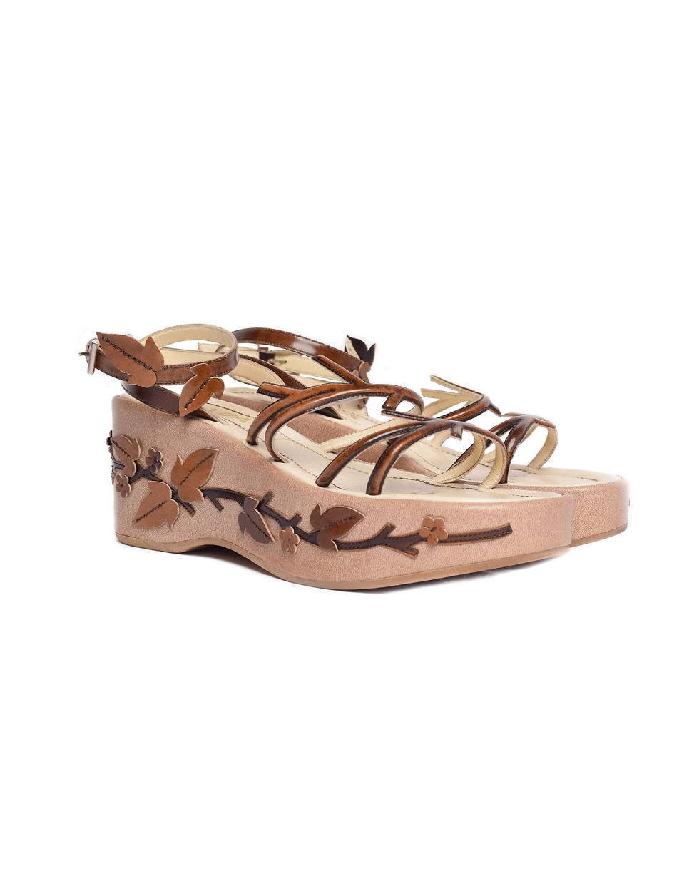 Thumbnail: Prada S/S1997 Vine Leaf Platform Sandals