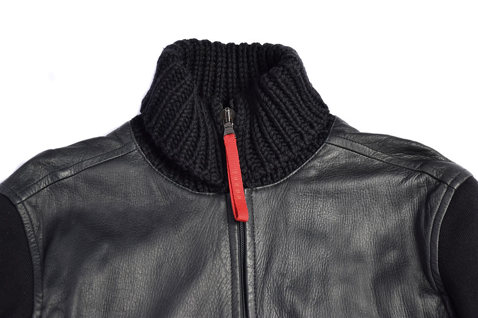 Thumbnail: Prada 1990s Leather-Wool Quilt Jacket
