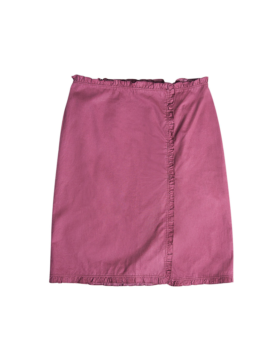 Miu Miu S/S1999 Ruffle Skirt in Faded Burgundy