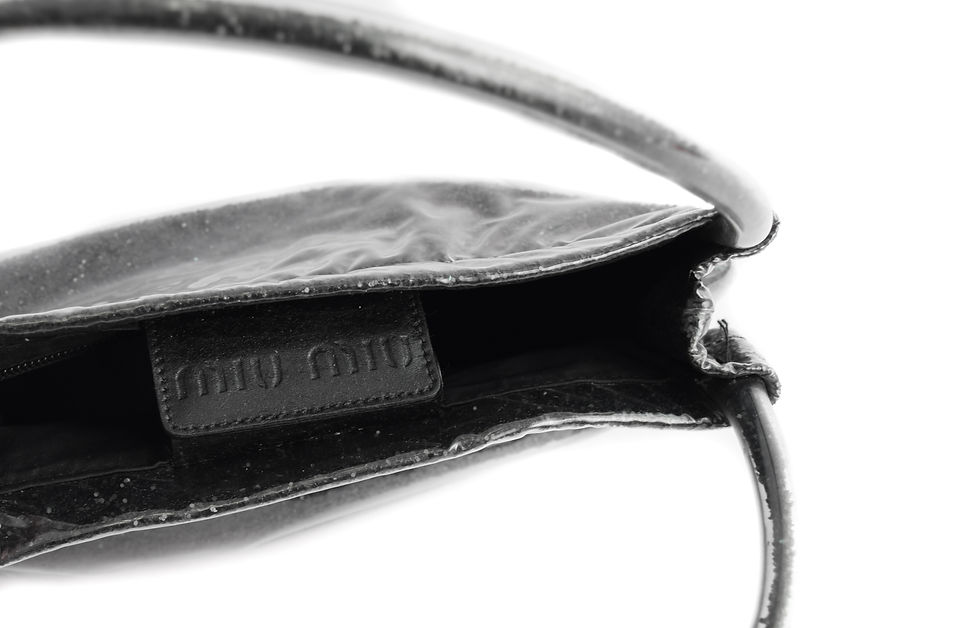 Thumbnail: Miu Miu F/W1998 Glitter Wrapped Plastic Bag in Black