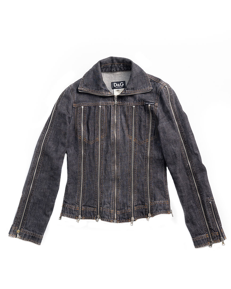 Thumbnail: Dolce & Gabbana 2004 Zipper Denim Jacket