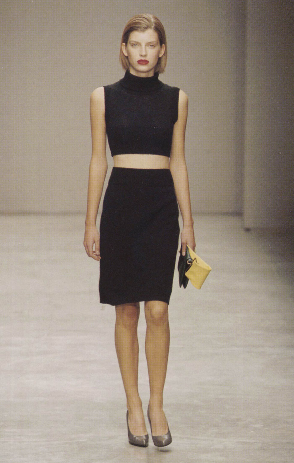Thumbnail: Prada S/S2001 Leather Rectangle Bag in Black/Yellow
