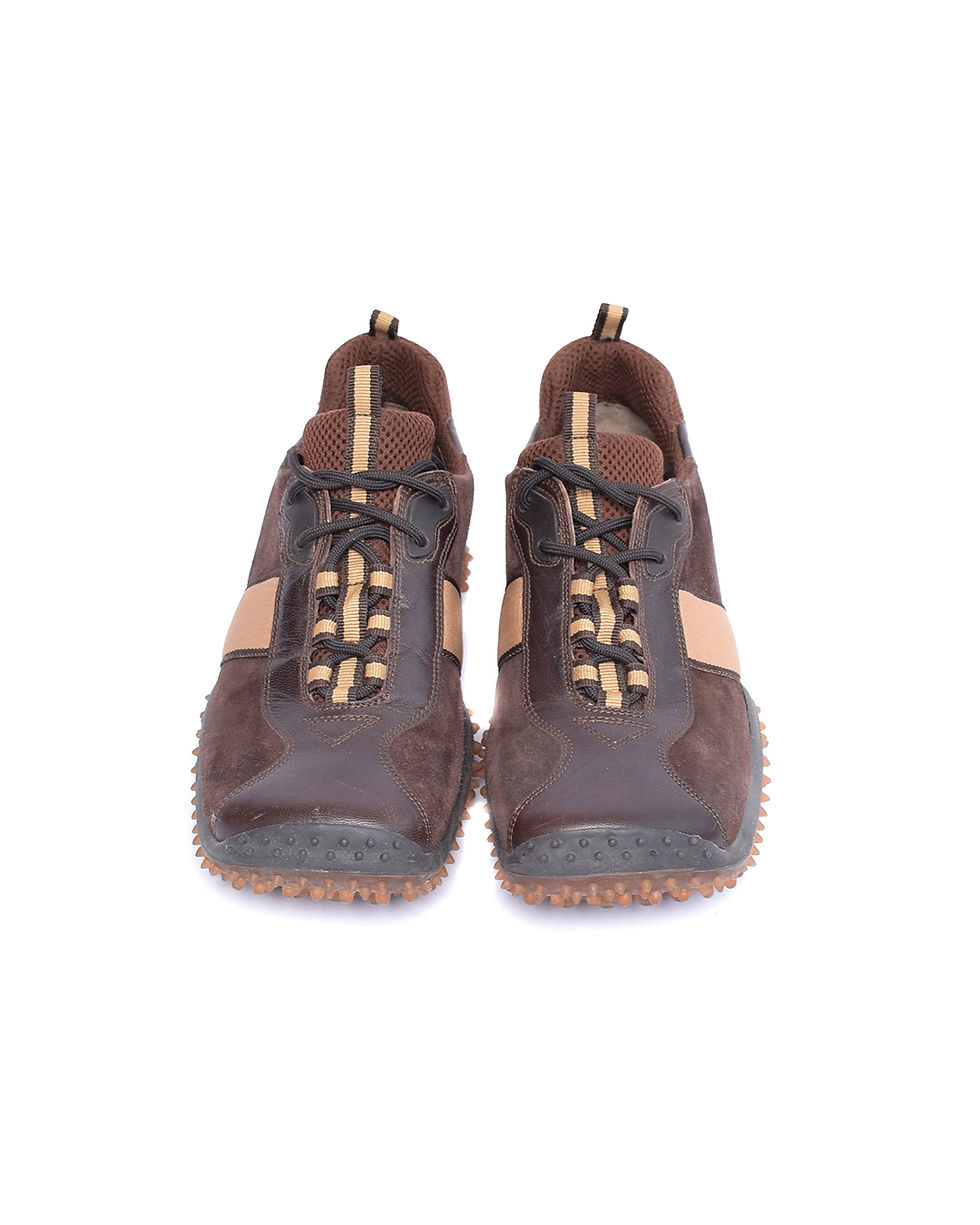 Thumbnail: Miu Miu F/W1999 Bubble Sole Sneakers in Brown