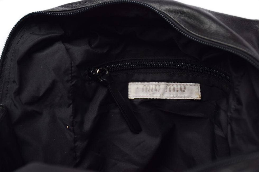 Thumbnail: Miu Miu S/S1999 Black Leather Crossbody Bag 