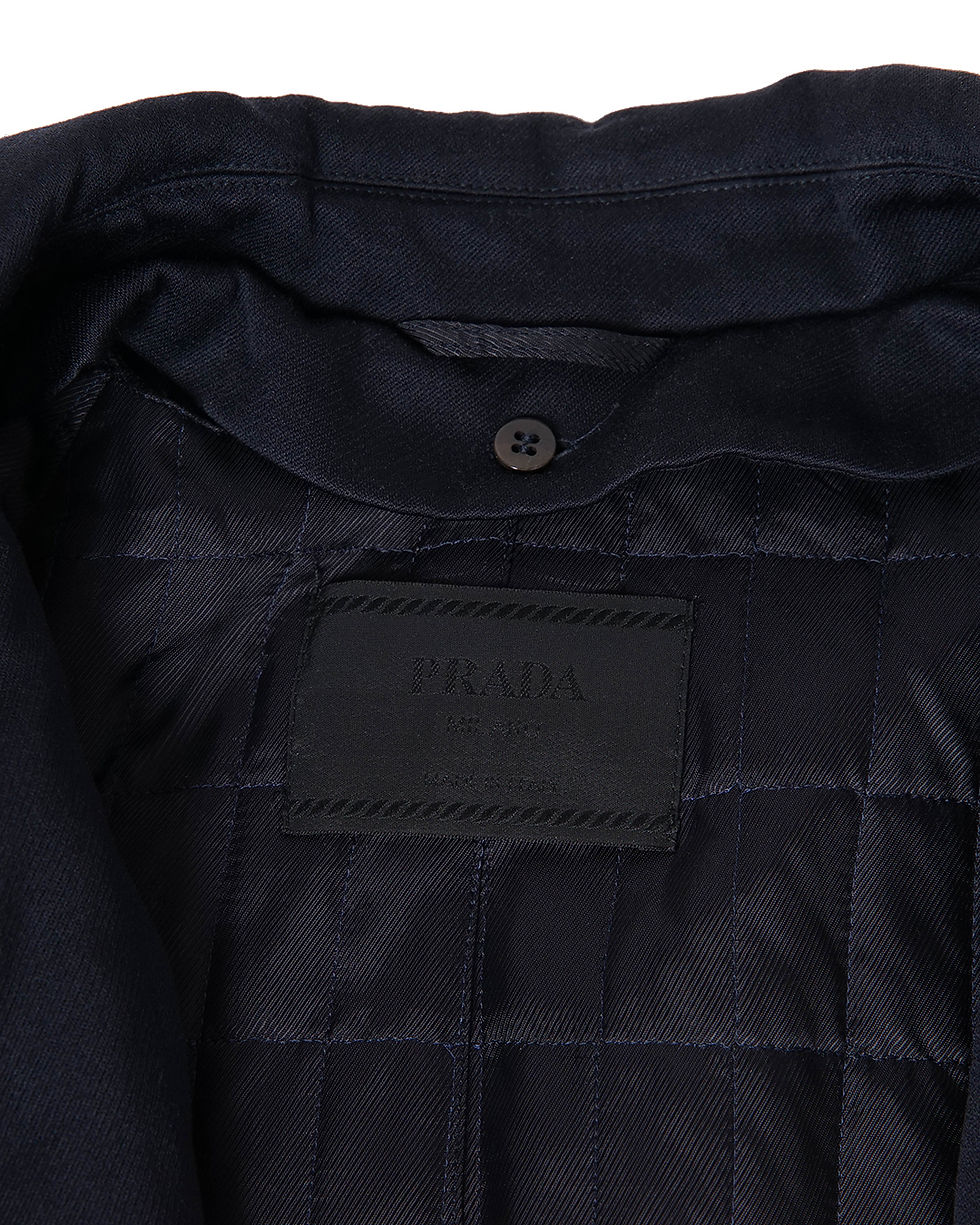 Thumbnail: Prada Late 90s Mens Navy Coat