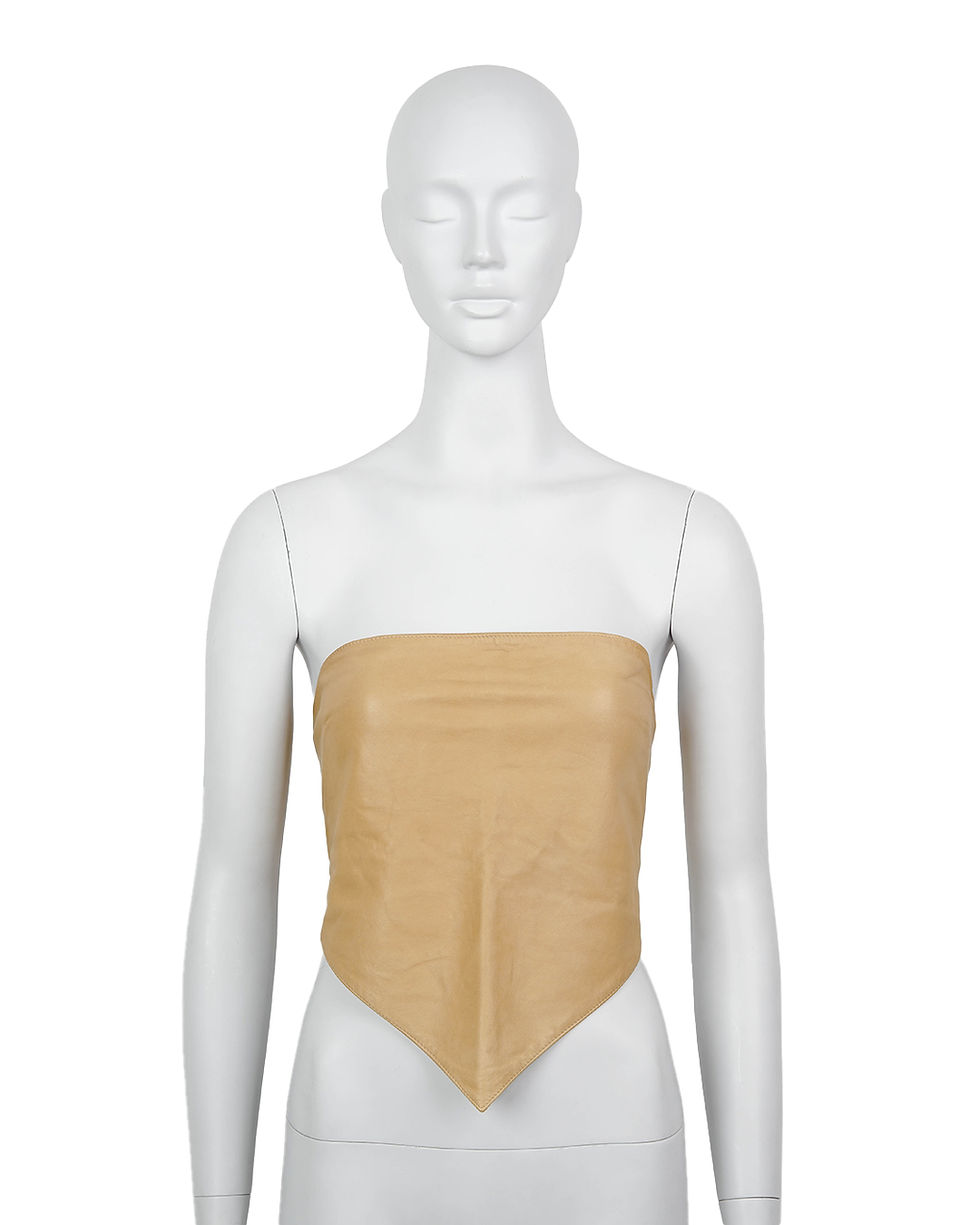 Thumbnail: Prada S/S1999 Leather Bandeau Top
