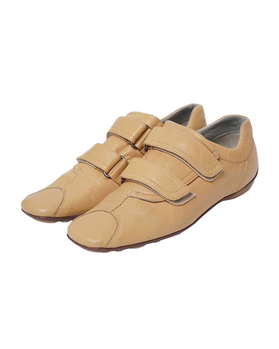 Thumbnail: Miu Miu Late 90s Velcro Strap Leather Sneakers