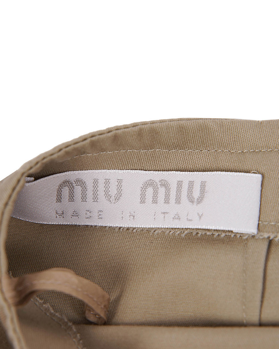 Thumbnail: Miu Miu S/S1998 Mini Skirt in Khaki