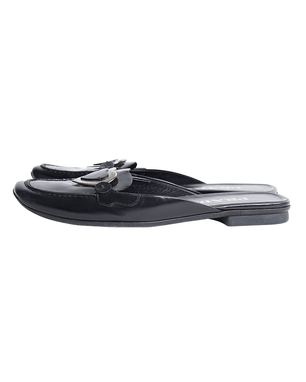 Thumbnail: Prada S/S2000 Black Heart Mules
