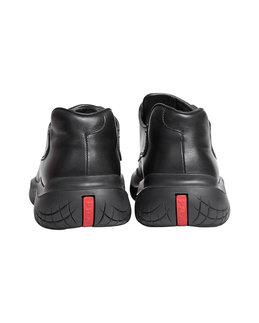 Thumbnail: Prada Mens Vibram Leather Sneakers Boots