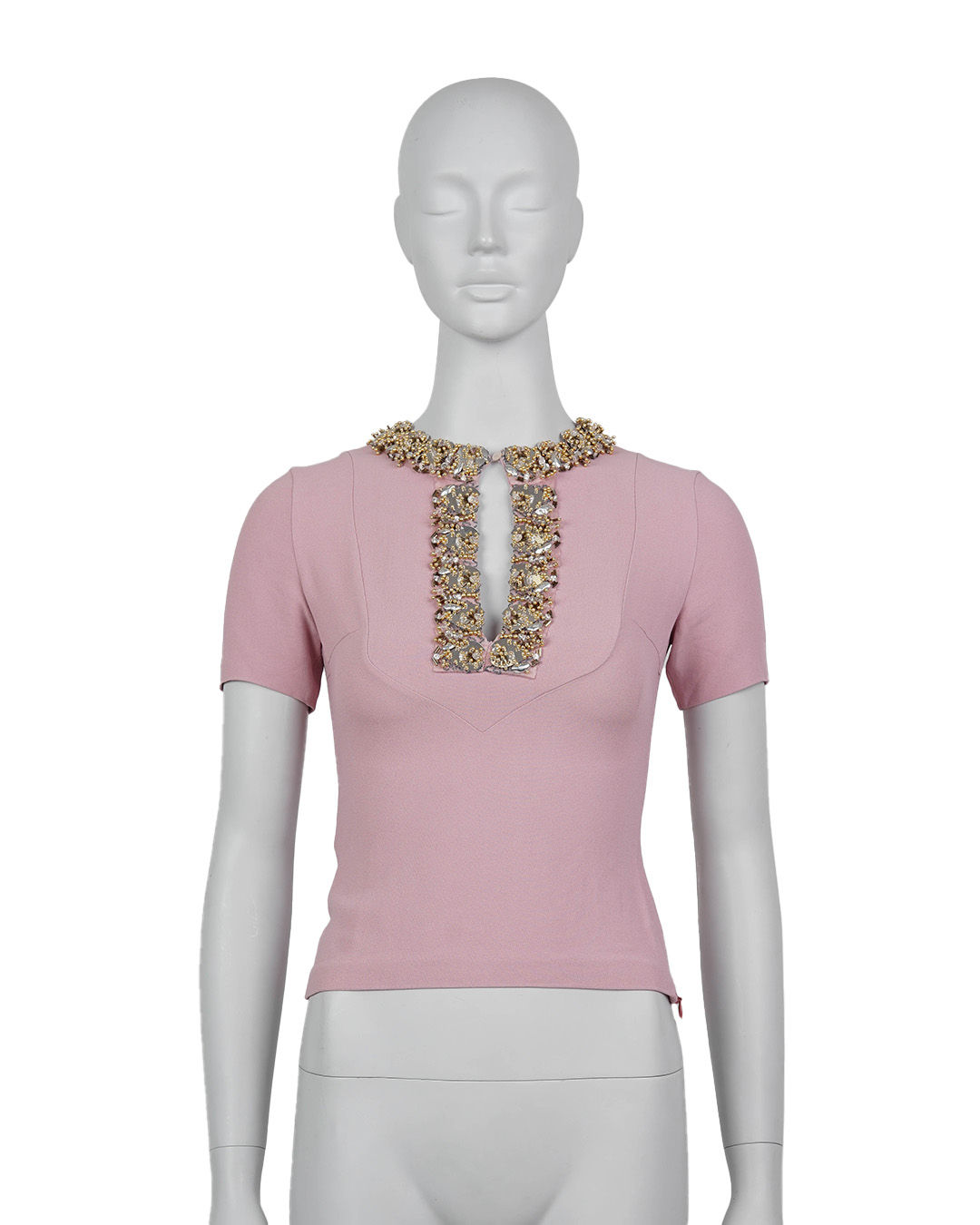 Miu Miu S/S2004 Embellished Pink Top