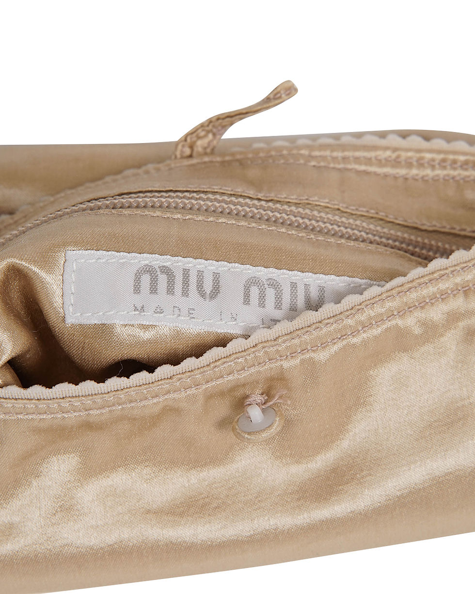 Thumbnail: Miu Miu S/S1998 Satin Bag in Cream